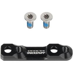 Flatmount Adapter 140/160 - 160/180 hinten inkl. Titanschrauben schwarz