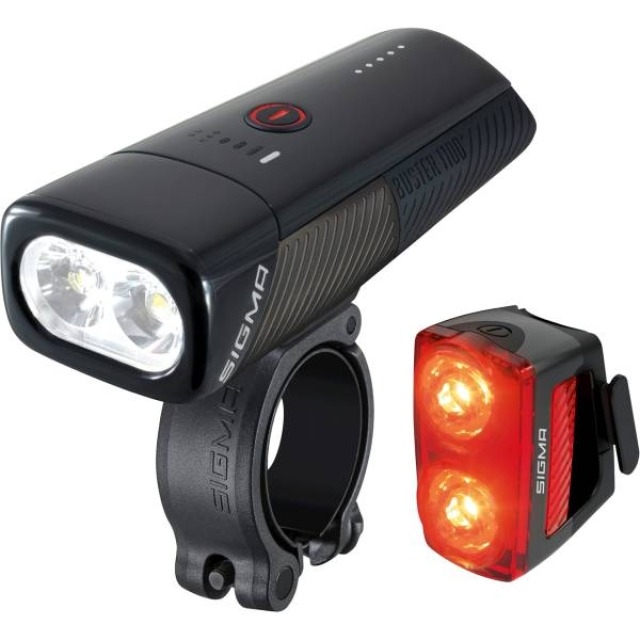 Sigma Set d'&eacute;clairage avant Buster 1100 avec feu arri&egrave;re RL 150