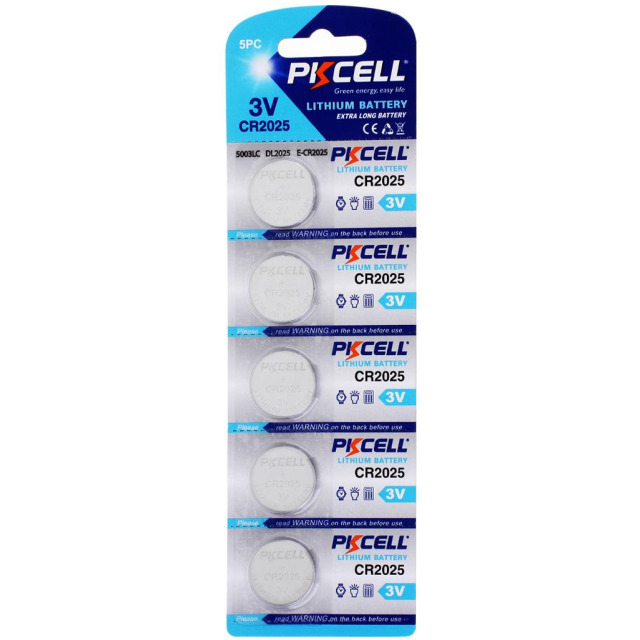 Pkcell Pile CR2025 3V Li-Mn02