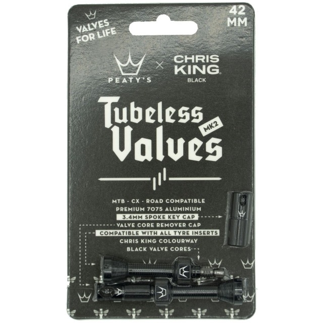 Peaty's Tubeless Valve Chris King MKII Noir